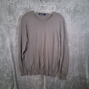 J Crew Pullover Knit Sweater Grey Mens Large‎ Cotton Cashmere Stretchable